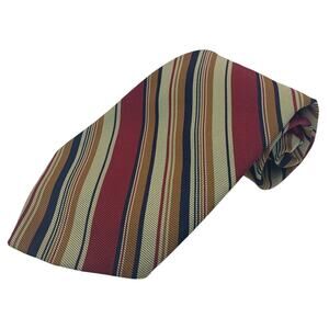 Vintage Alessandro Di Milano Textured Acetate Stripe Wide Mens Neck Tie Necktie